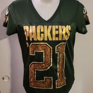 PINK VS Large Bling Green Bay Packers Jersey